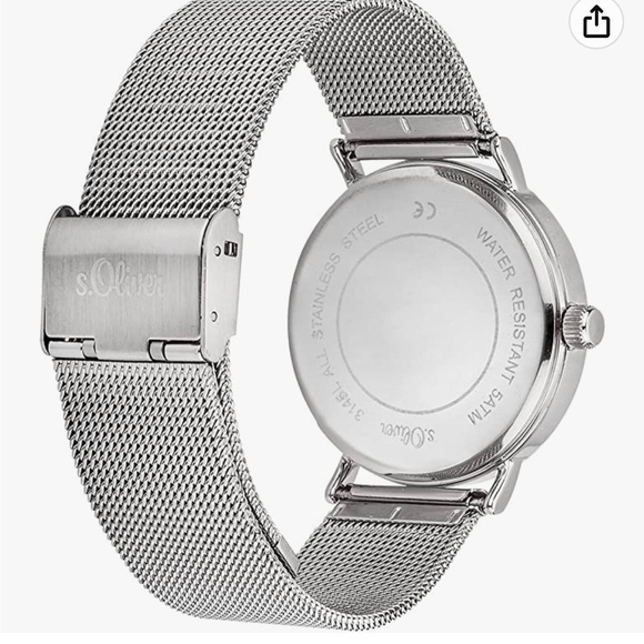 New S.Oliver women's watch stainless steel case and stylish Milanese bracelet - Picture 3 of 7
